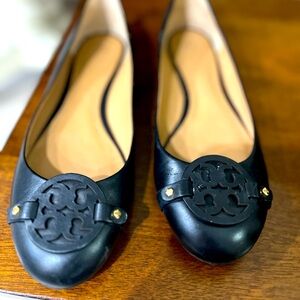 Tory Burch Black Flats